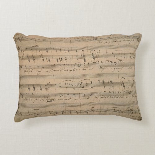 Antique Sheet Music from 1822 Song of the Old Man Accent Pillow