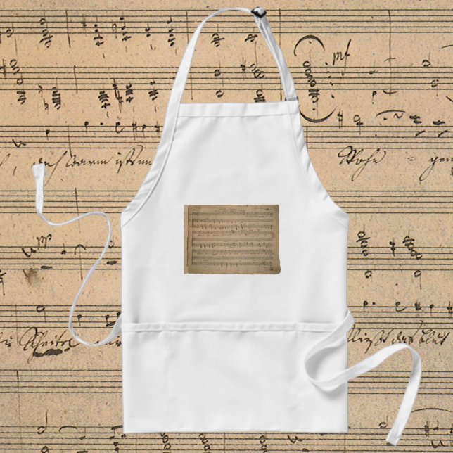 Antique Sheet Music from 1822, Song of the Old Man Adult Apron (Creator Uploaded)