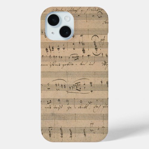 Antique Sheet Music from 1822 Song of the Old Man iPhone 15 Case
