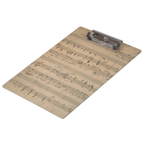 Antique Sheet Music from 1822 Song of the Old Man Clipboard