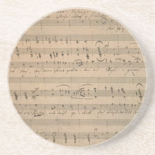 Antique Sheet Music from 1822 Song of the Old Man Coaster
