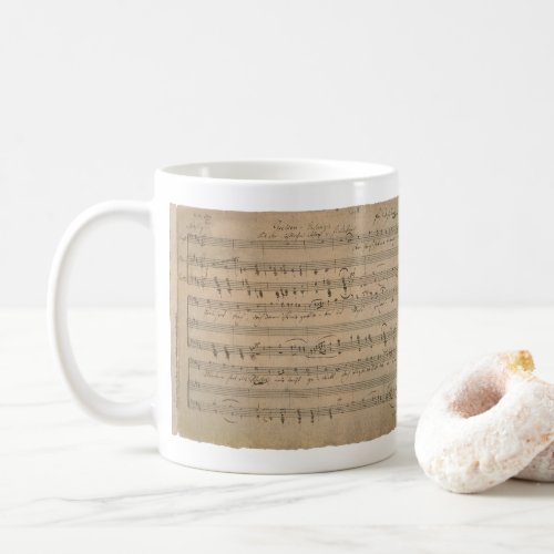 Antique Sheet Music from 1822 Song of the Old Man Coffee Mug