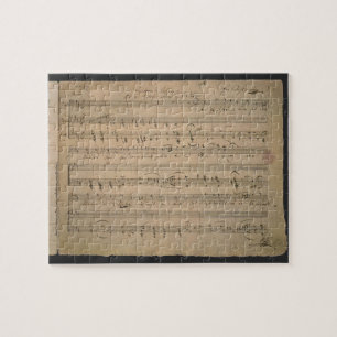 Antique Sheet Music from 1822, Song of the Old Man Jigsaw Puzzle