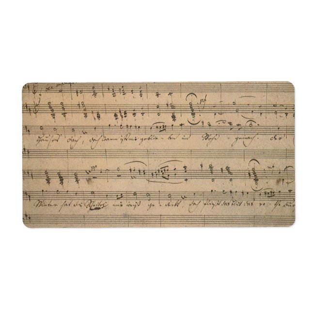 Antique Sheet Music from 1822, Song of the Old Man Label (Front)