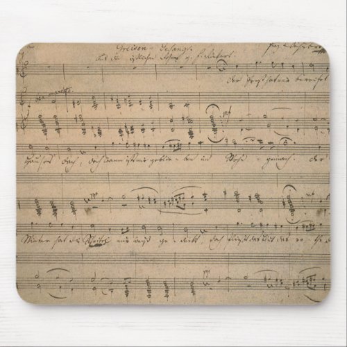 Antique Sheet Music from 1822 Song of the Old Man Mouse Pad