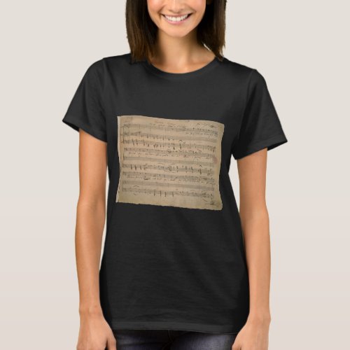 Antique Sheet Music from 1822 Song of the Old Man T_Shirt