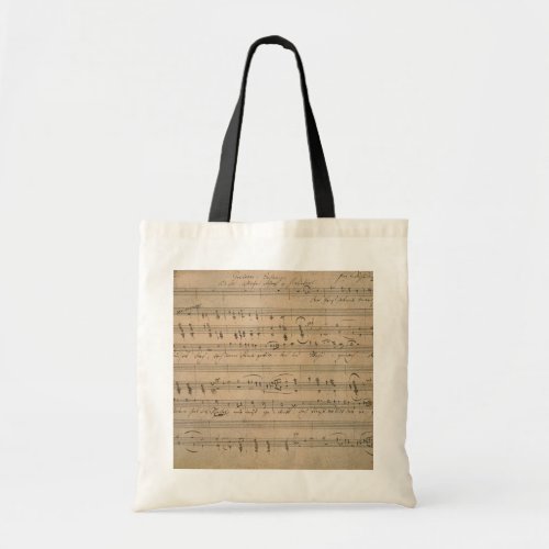 Antique Sheet Music from 1822 Song of the Old Man Tote Bag