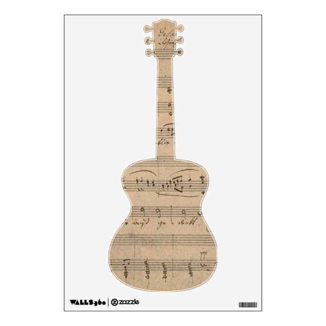 Antique Sheet Music from 1822, Song of the Old Man Wall Sticker (Front)