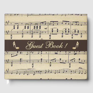 Antique Sheet Music Guest Book
