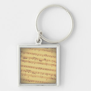 Antique Sheet Music Keychain
