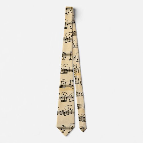 Antique Sheet Music Neck Tie