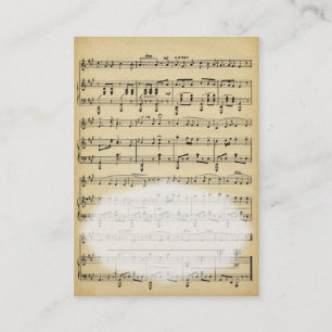 Antique Sheet Music Place Card