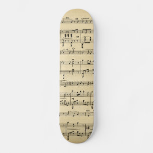 Antique Sheet Music Skateboard