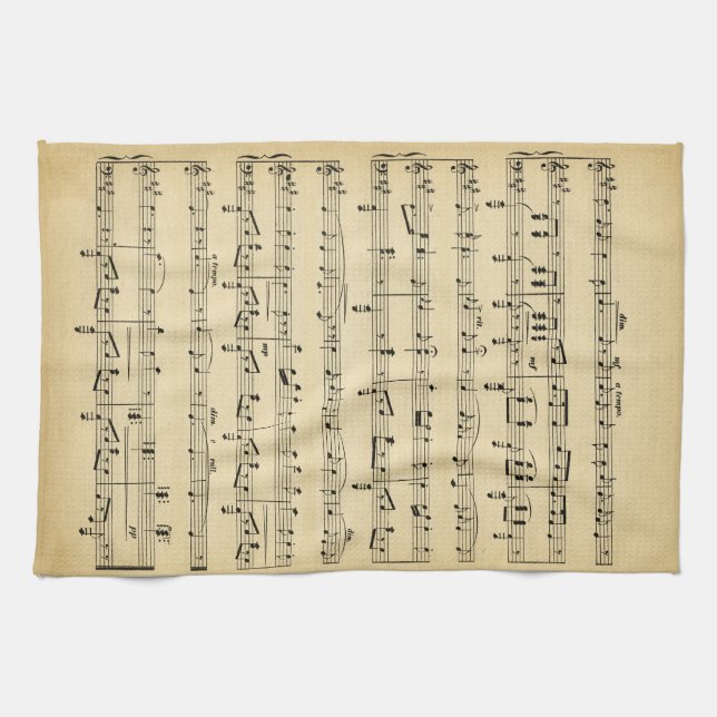 Antique Sheet Music Towel (Horizontal)