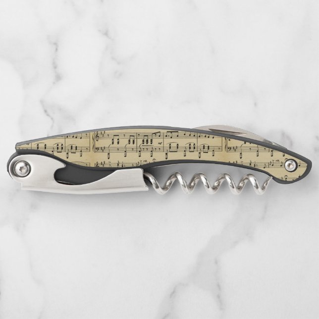 Antique Sheet Music Waiter's Corkscrew (Front)