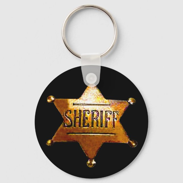 Antique Sheriff's Badge  Keychain (Front)