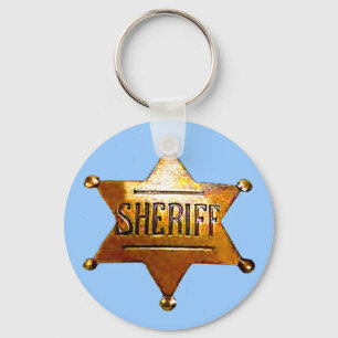 Antique Sheriff's Badge  Keychain