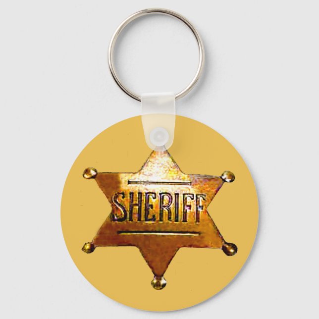Antique Sheriff's Badge  Keychain (Front)