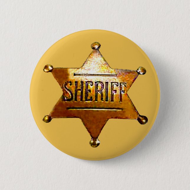 Antique Sheriff's Badge  Pinback Button (Front)
