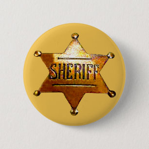 Antique Sheriff's Badge  Pinback Button