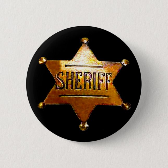 Antique Sheriff's Badge  Pinback Button (Front)