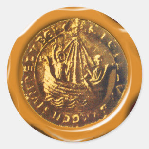 ANTIQUE SHIP BROWN WAX SEAL