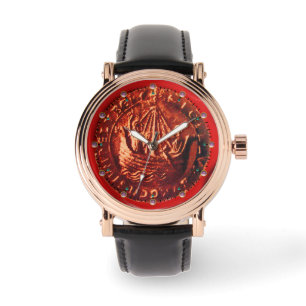 ANTIQUE SHIP ,GALLEON Red Wax Seal Watch