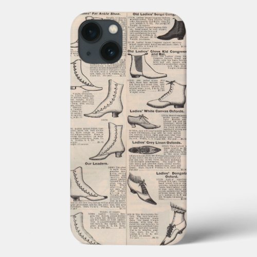 Antique Shoe Advertising Catalog iPhone 13 Case