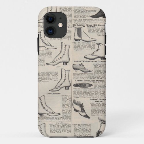 Antique Shoe Advertising Catalog iPhone 11 Case