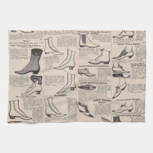 Antique Shoe Advertising Catalog Kitchen Towel