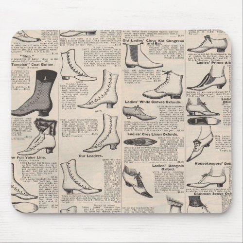 Antique Shoe Advertising Catalog Mouse Pad