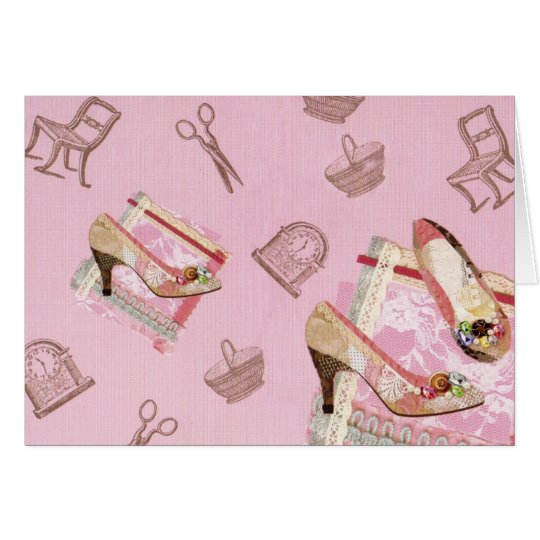 Antique Shoes_Pink Card