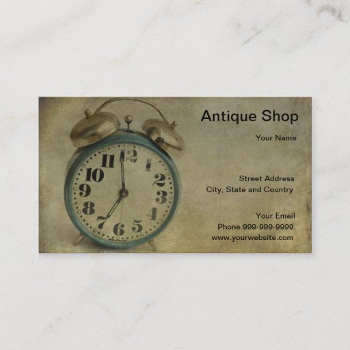Customizable Antique Shop Business Card