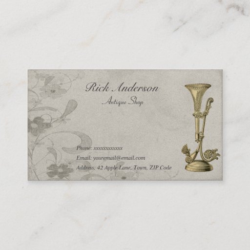 Customizable Antique Shop Business Cards