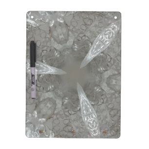 Antique Silver Gray Decorative Kaleidoscopic Dry Erase Board