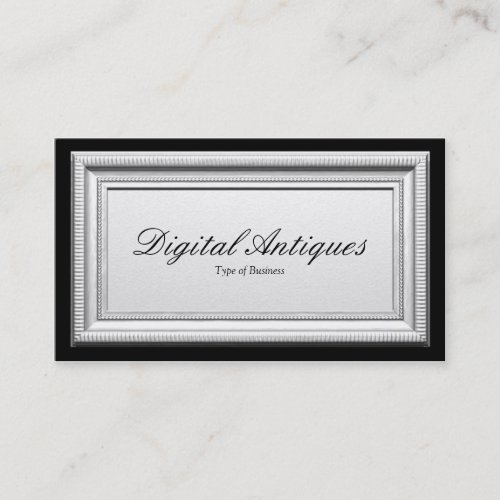 Antique Silver Picture Frame Business Cards