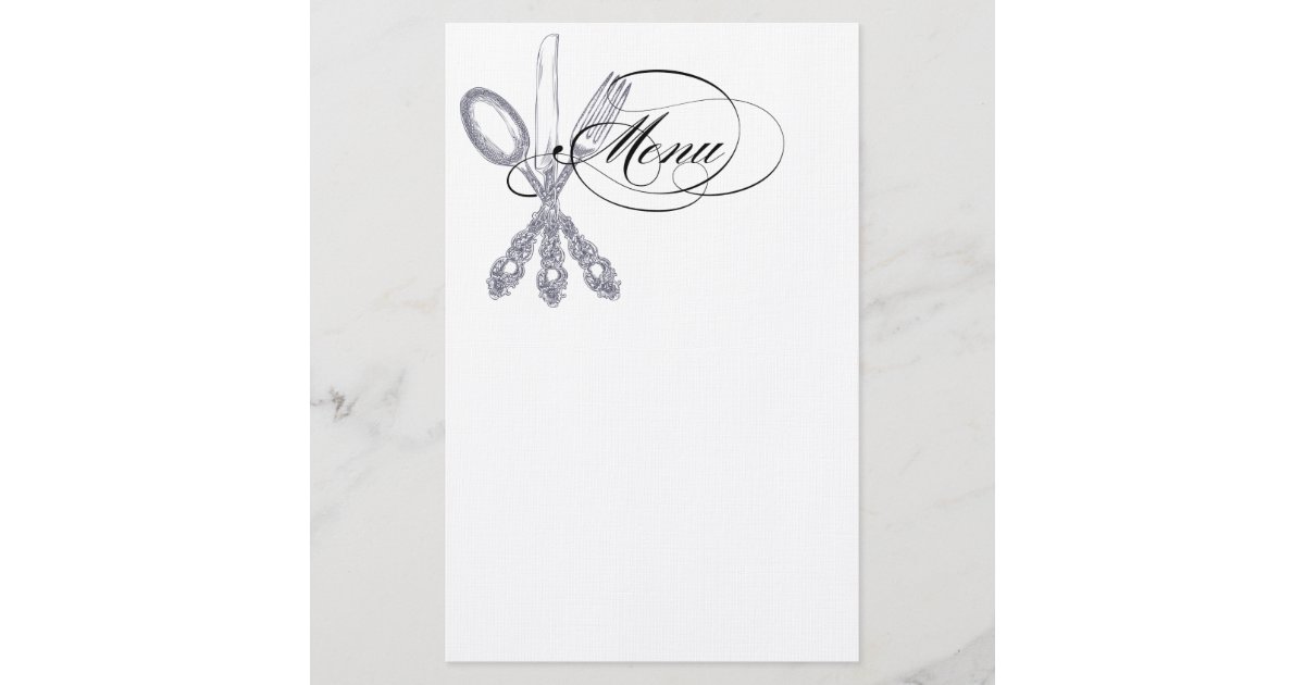 Antique Silverware Stationery | Zazzle
