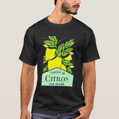 Antique Sirop de Citron Lemons Advertising Poster T_Shirt