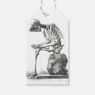 Antique Skeleton Anatomy: Gothic Halloween Medical Gift Tags