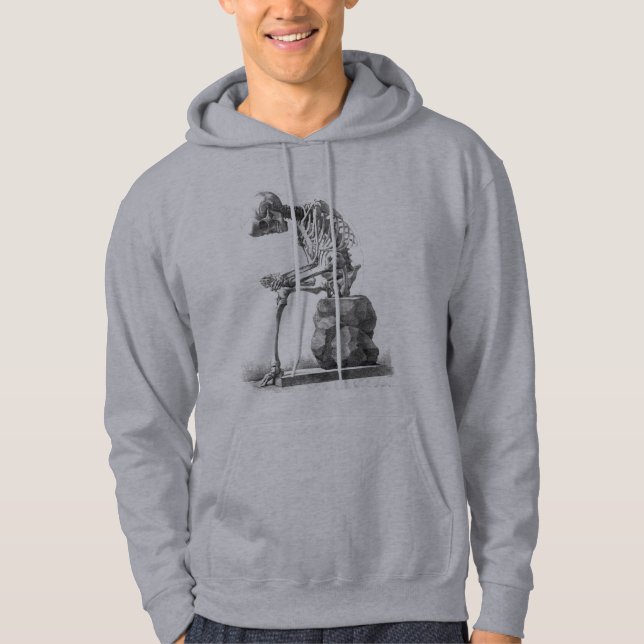 Antique Skeleton Anatomy: Gothic Halloween Medical Hoodie (Front)