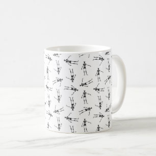 Antique Skeleton Art CUSTOM BACKGROUND COLOR Coffee Mug