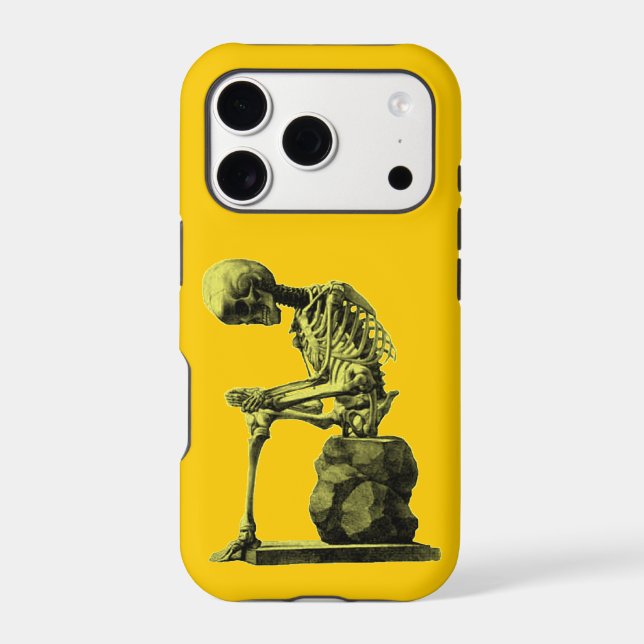 Antique Skeleton Art "The Thinker" Case-Mate iPhone Case (Back)