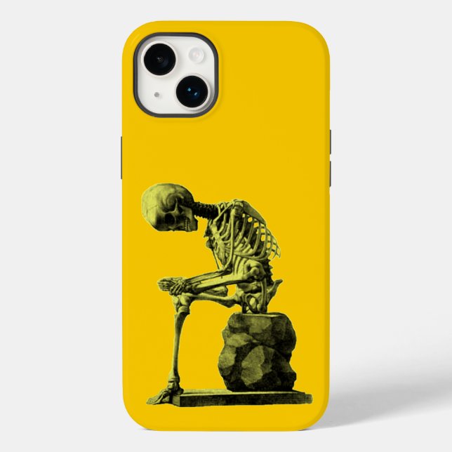 Antique Skeleton Art "The Thinker" Case-Mate iPhone Case (Back)