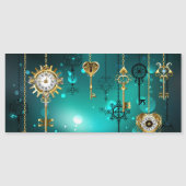 Antique Skeleton Keys on Green Background (Front)