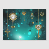 Antique Skeleton Keys on Green Background (Front)