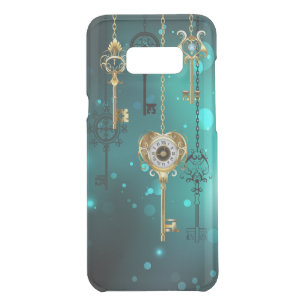 Antique Skeleton Keys on Green Background Uncommon Samsung Galaxy S8+ Case
