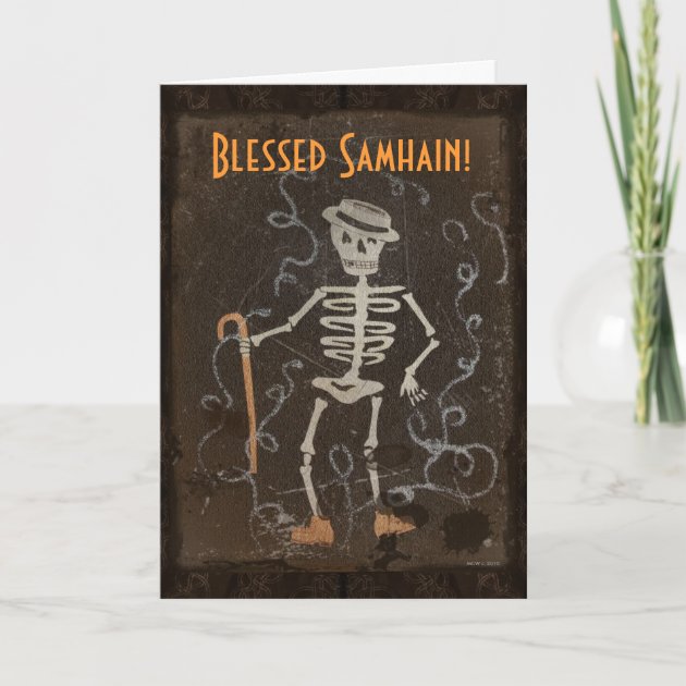 Antique Skeleton Samhain Invitation