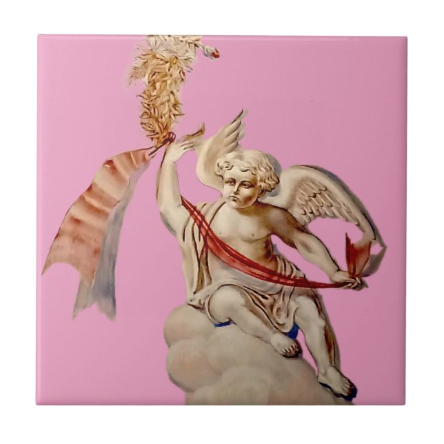 Antique Sky Angel  Ceramic Tile (Front)