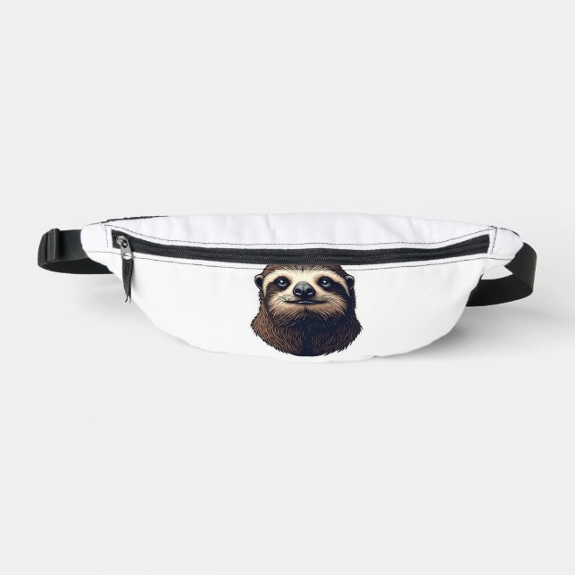 Antique Sloth Illustration Vintage Tee (2) Fanny Pack (Front)