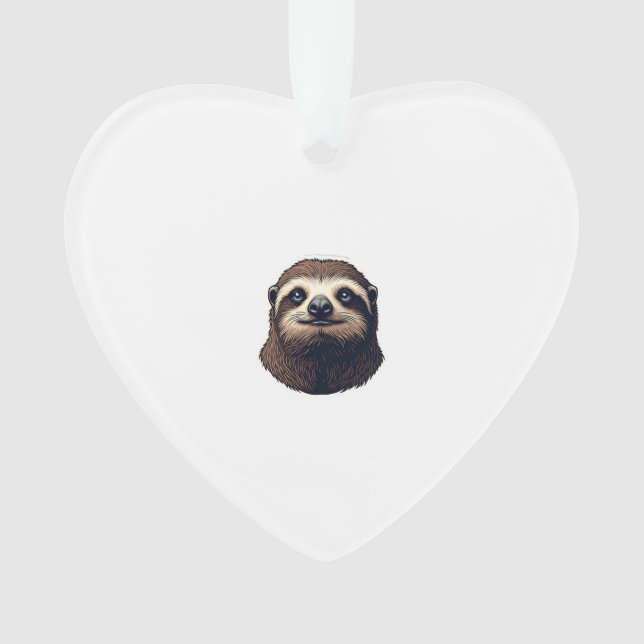 Antique Sloth Illustration Vintage Tee (2) Ornament (Front)
